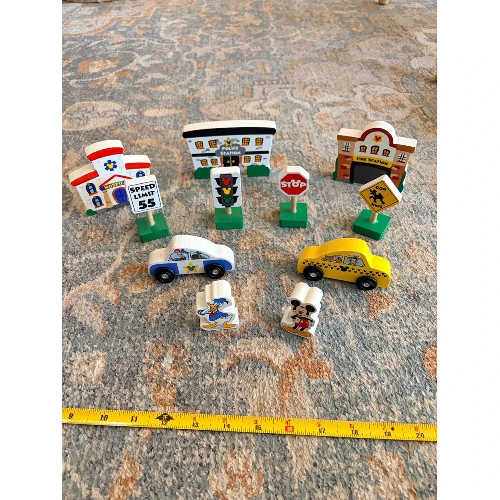 Melissa & Doug Disney Mickey Mouse Deluxe Wooden Vehicles Set